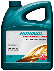 Купить моторное масло Addinol Mega Light MV 039 0W-30, 5л,  в интернет-магазине в Тольятти