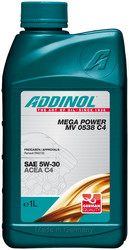 Купить моторное масло Addinol Mega Power MV 0538 C4 5W-30, 1л,  в интернет-магазине в Тольятти