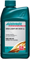 Купить моторное масло Addinol Giga Light (Motorenol) MV 0530 LL 5W-30, 1л,  в интернет-магазине в Тольятти